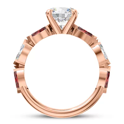 Adamina Ruby And Diamond Engagement ring