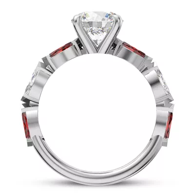 Adamina Ruby And Diamond Engagement ring