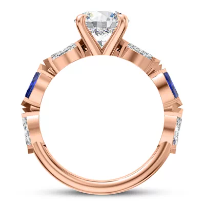 Astro Diamond And Sapphire Engagement Ring