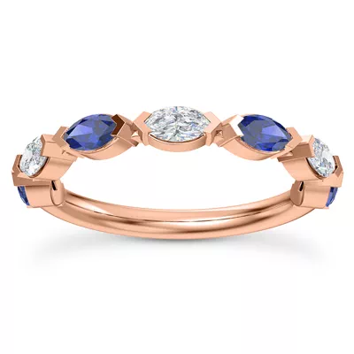 Astro Diamond And Sapphire Band