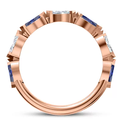 Astro Diamond And Sapphire Band