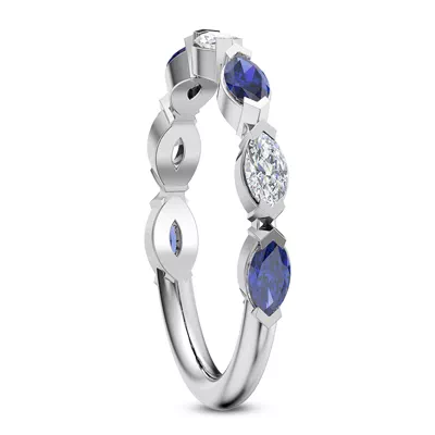 Astro Diamond And Sapphire Band