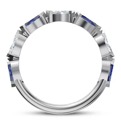Astro Diamond And Sapphire Band