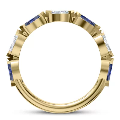 Astro Diamond And Sapphire Band