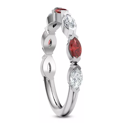 Cherry Diamond and Ruby Band