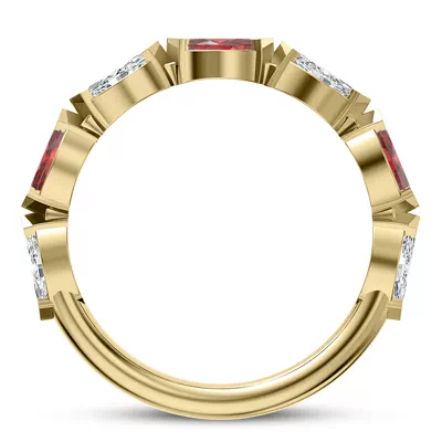 Cherry Diamond and Ruby Band