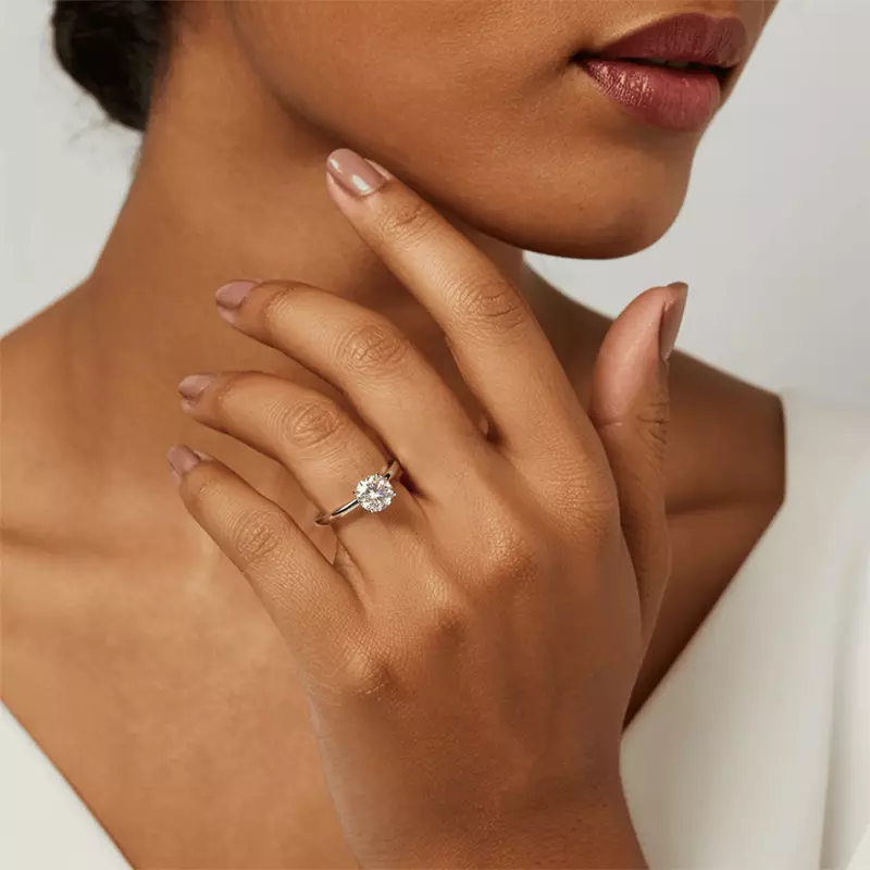 Platinum Linda 3mm Comfort Fit Engagement Ring