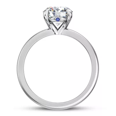 Solo Sapphire Accent Solitaire Engagement Ring
