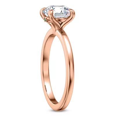 Solo Emerald Accent Solitaire Engagement Ring