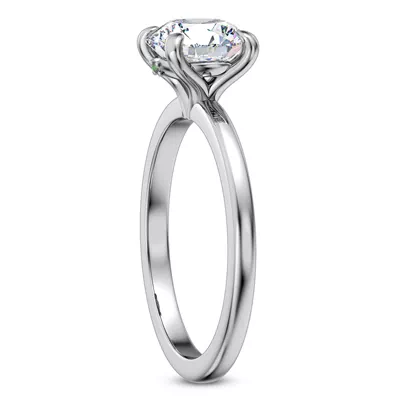 Solo Emerald Accent Solitaire Engagement Ring