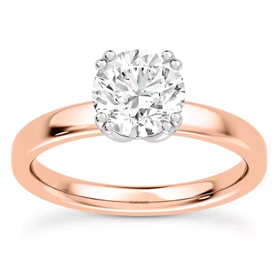 Tulip Double Split Prong Engagement Ring
