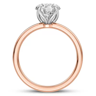 Tulip Double Split Prong Engagement Ring