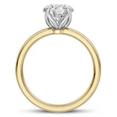 Tulip Double Split Prong Engagement Ring