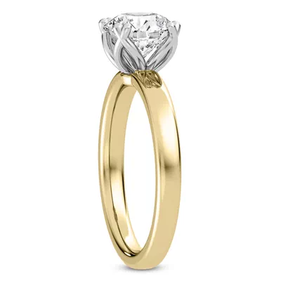 Tulip Double Split Prong Engagement Ring