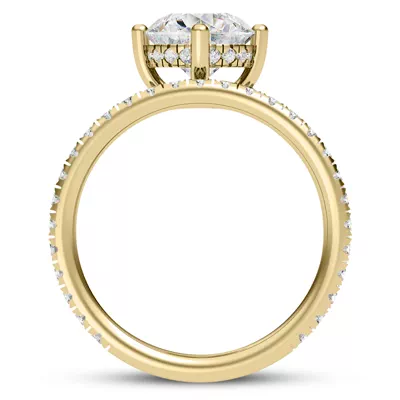 Raina Floating Hidden Halo Engagement Ring
