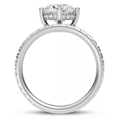 Raina Floating Hidden Halo Engagement Ring