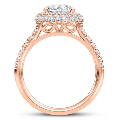 Leoni Double Halo Engagement Ring