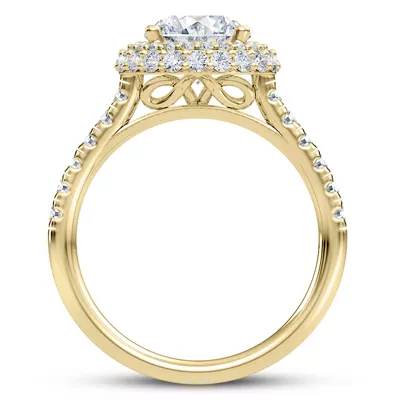 Leoni Double Halo Engagement Ring