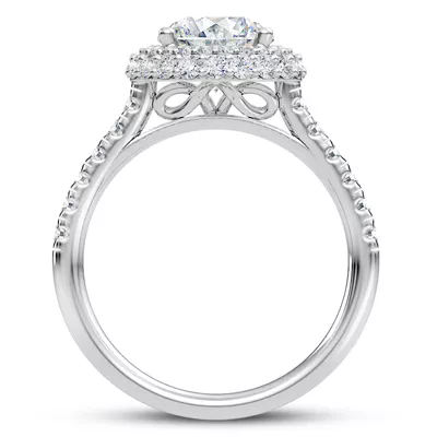 Leoni Double Halo Engagement Ring