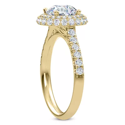 Leoni Double Halo Engagement Ring
