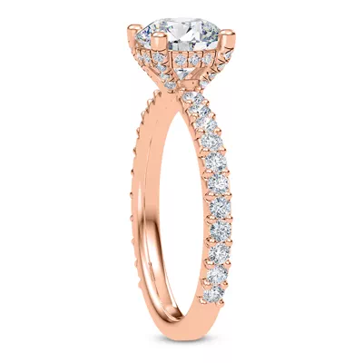 Thalia Diamond Prong and Pave Engagement Ring
