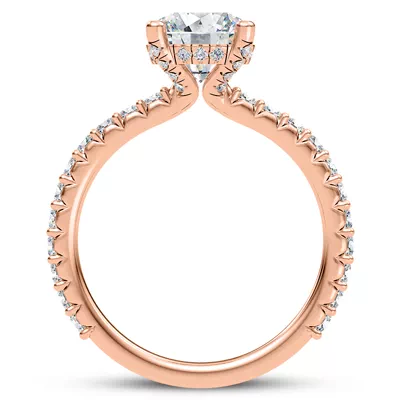 Thalia Diamond Prong and Pave Engagement Ring