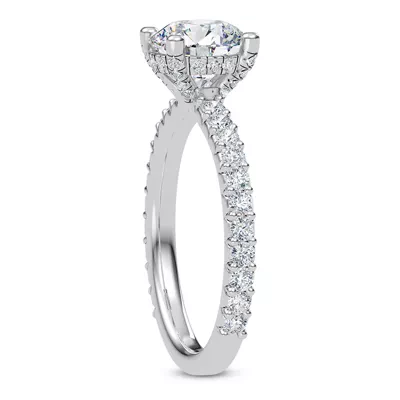 Thalia Diamond Prong and Pave Engagement Ring