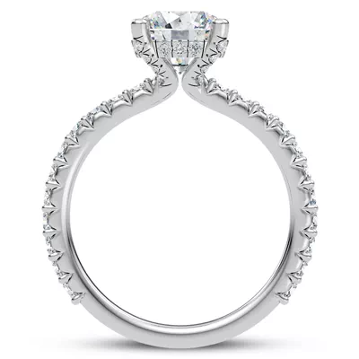 Thalia Diamond Prong and Pave Engagement Ring