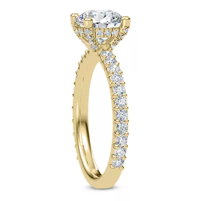 Thalia Diamond Prong and Pave Engagement Ring