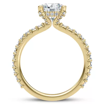 Thalia Diamond Prong and Pave Engagement Ring