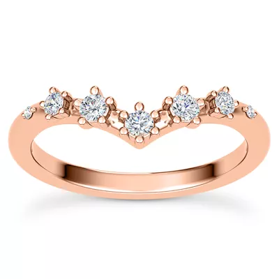 Katya Spaced Diamond Chevron Band