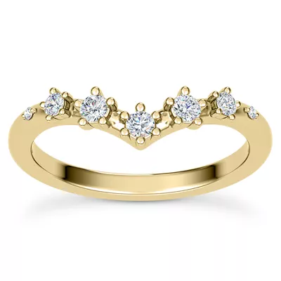 Katya Spaced Diamond Chevron Band