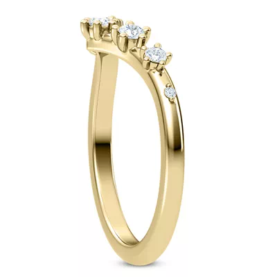 Katya Spaced Diamond Chevron Band