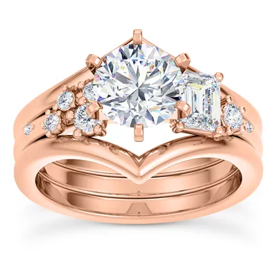 Patsy Asymmetrical Lab Engagement Ring