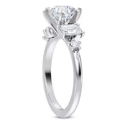 Patsy Asymmetrical Lab Engagement Ring