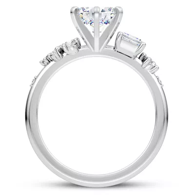 Patsy Asymmetrical Lab Engagement Ring