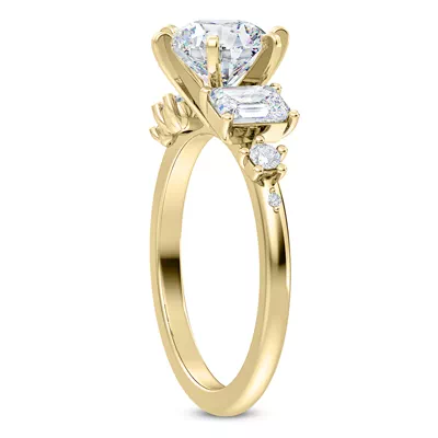 Patsy Asymmetrical Lab Engagement Ring