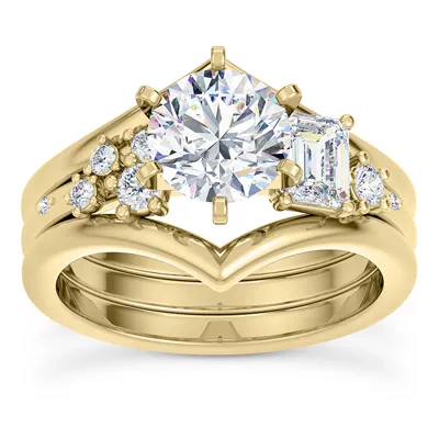 Patsy Asymmetrical Lab Engagement Ring