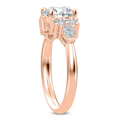 Serene Round And Pear Engagement Ring