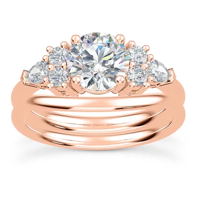 Serene Round And Pear Engagement Ring