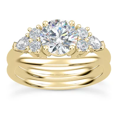 Serene Round And Pear Engagement Ring