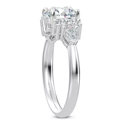 Serene Round And Pear Engagement Ring