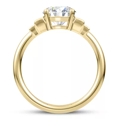 Aya Graduated Straight Baguette Engagement Ring