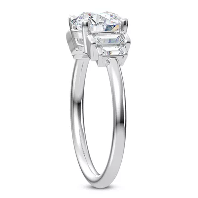 Aya Graduated Straight Baguette Engagement Ring
