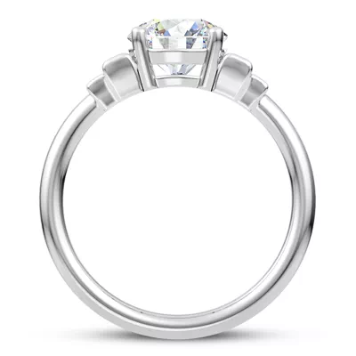 Aya Graduated Straight Baguette Engagement Ring