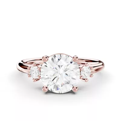Marni Petite Three-Stone Engagement Ring