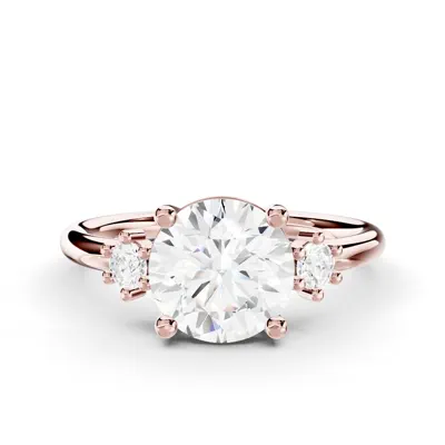 Marni Petite Three-Stone Engagement Ring