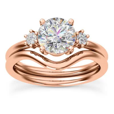 Marni Petite Three-Stone Engagement Ring