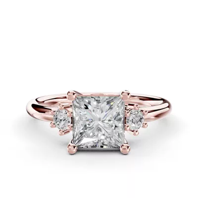 Marni Petite Three-Stone Engagement Ring