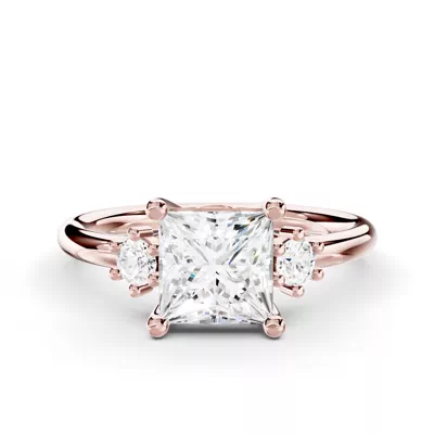 Marni Petite Three-Stone Engagement Ring